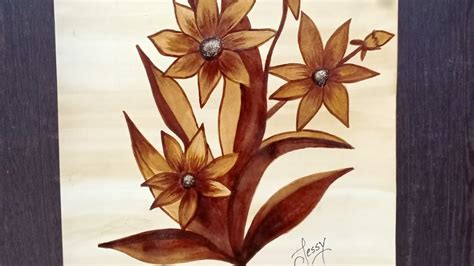 Coffee Painting Flower Painting Step By Step Tutorial For Beginners