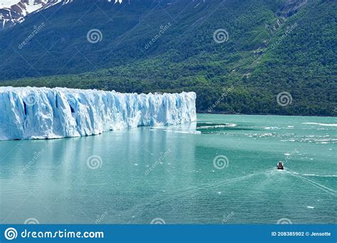 Blue Ice Of Perito Moreno Glacier In Glaciers National Park In