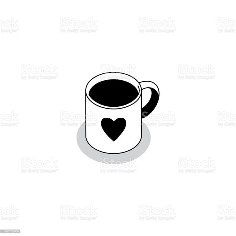Hot Coffee Cup Icon On White Background Stock Illustration Download Image Now Breakfast