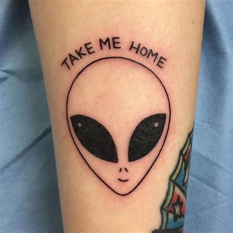 Simple Alien Tattoo Ideas 30 Small Alien Abduction Tattoos You Ll