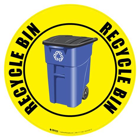 Recycle Bin Floor Sign Creative Safety Supply