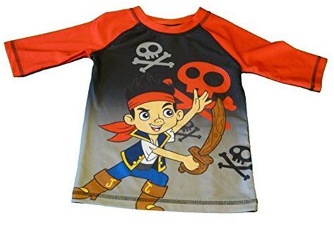 Disney Jake And The Neverland Pirates Boys Rashguard Shirt Size 2