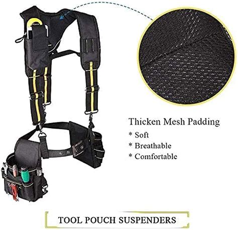 Tool Suspender Belt Y Shaped Tool Suspender Multi Pocket Heavy Duty