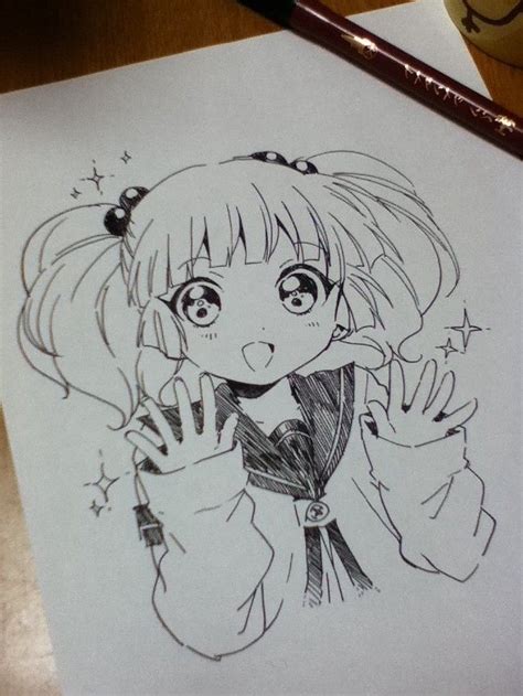 Girl Drawing Learn To Draw Anime Black And White Pencil