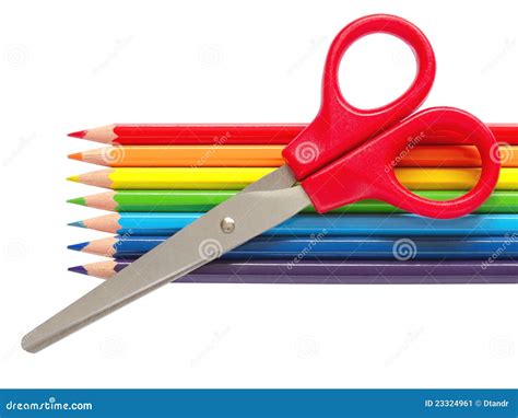 Pencils And Scissors Stock Image Image 23324961