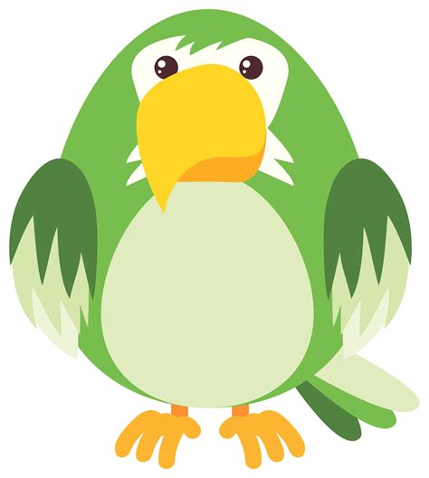Green Parrot On White Background 304146 Vector Art At Vecteezy