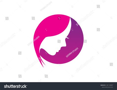 Skincare Women Face Logo Vector Vector De Stock Libre De Regalías