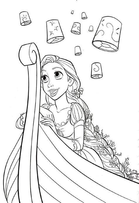 Tangled Rapunzel Color Pages Printable Activity Free Disney