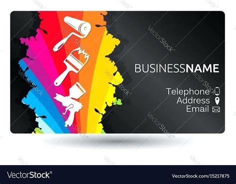 Painter Business Card Template Free Business Card For Painting The