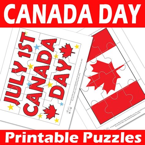 Make your own photo puzzle with shutterfly. Canada Day Printable Puzzles for Kids - itsybitsyfun.com