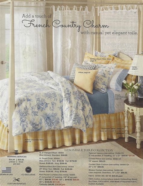 From The Country Curtains Catalog French Country Charm Bedroom In Blue