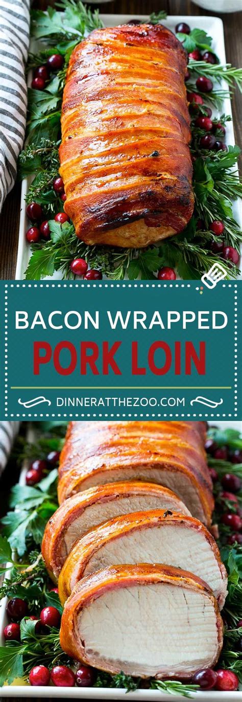Pork loin may not be as apt to dry out, but covering your pan with foil while roasting helps the meat retain its juiciness. Bacon Wrapped Pork Loin Recipe | Bacon Wrapped Pork Roast | Grilled Pork Loin | Grilled Pork ...