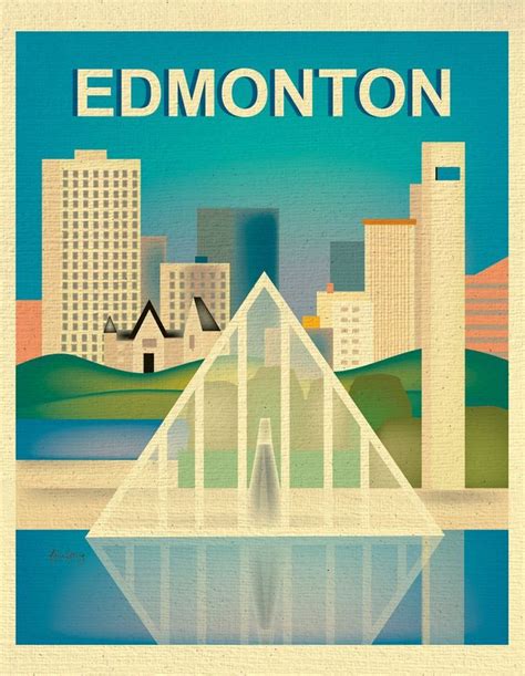 Edmonton Print Edmonton Skyline Edmonton Art Canada Print Edmonton