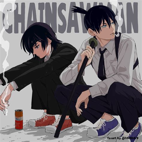 Hayakawa Aki And Himeno Chainsaw Man Drawn By H9r9h9r9 Danbooru