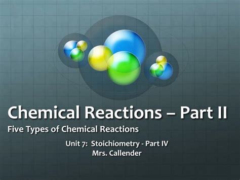 Ppt Chemical Reactions Part Ii Five Types Of Chemical Reactions