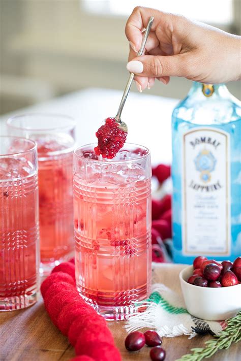 Sparkling Cranberry Gin Holiday Cocktails • Freutcake Gin And Prosecco