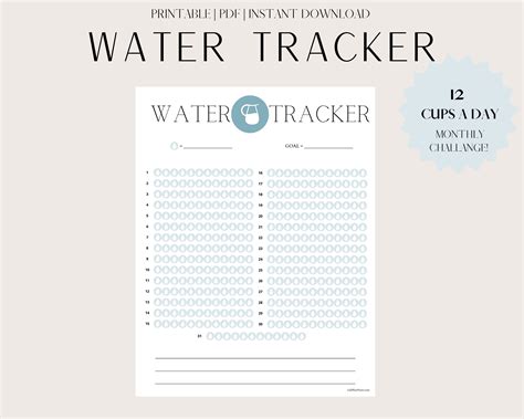 Keep Track Of Your Water Intake With This Simple Tracker Easy To Use