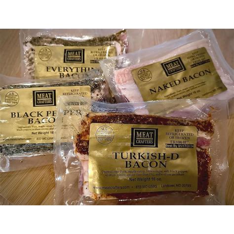Meatcrafters Bacon Variety Pack Thick Cut Sliced Bacon
