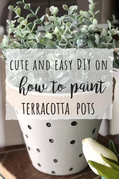 Painted Terracotta Pots For An Easy And Cute Diy Painted Terra Cotta