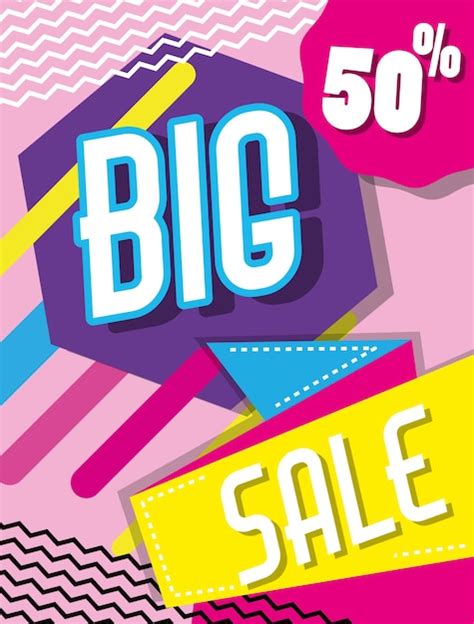 Premium Vector Big Sale Discounts Colorful Shopping Poster