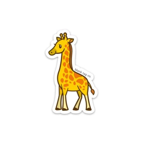 The Giraffe Sticker — Blank Tag Co Animal Stickers Elephant