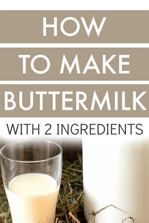 How To Make Buttermilk Homemade With 2 Ingredients