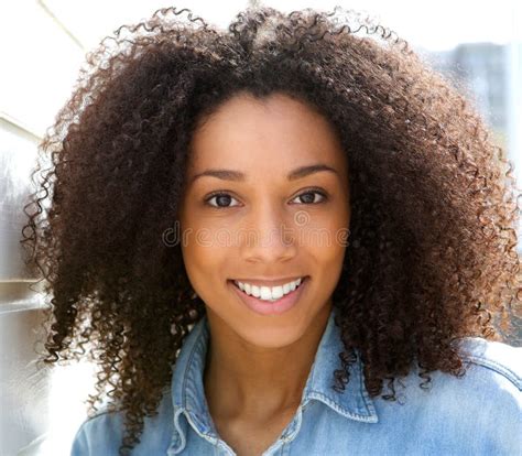 Beautiful Young Black Woman Smiling Stock Image Image Of Black