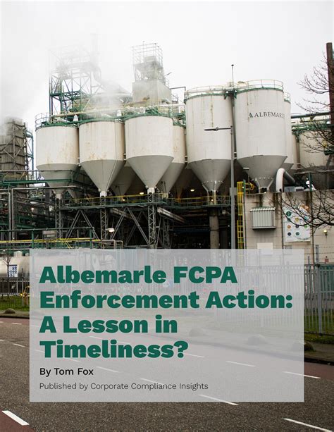 Albemarle Fcpa Enforcement Action Corporate Compliance Insights