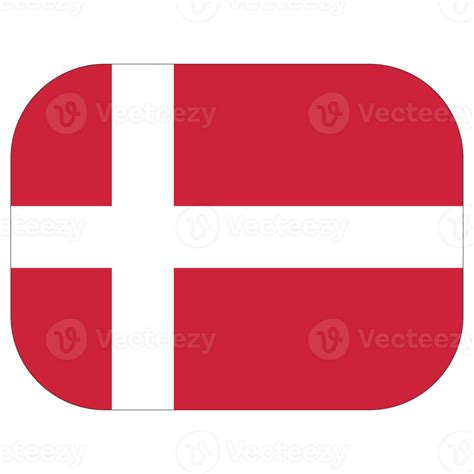 Flag Of Denmark In Design Shape Danish Flag 25862691 Png