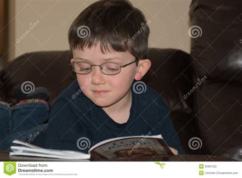 Young Boy Reading Stock Photo Image Of Storytime Relax 52361522