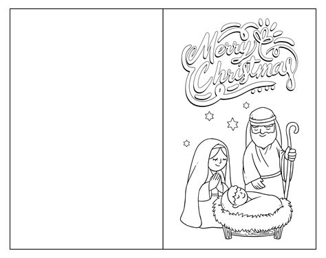 Christian Christmas Cards To Print And Color