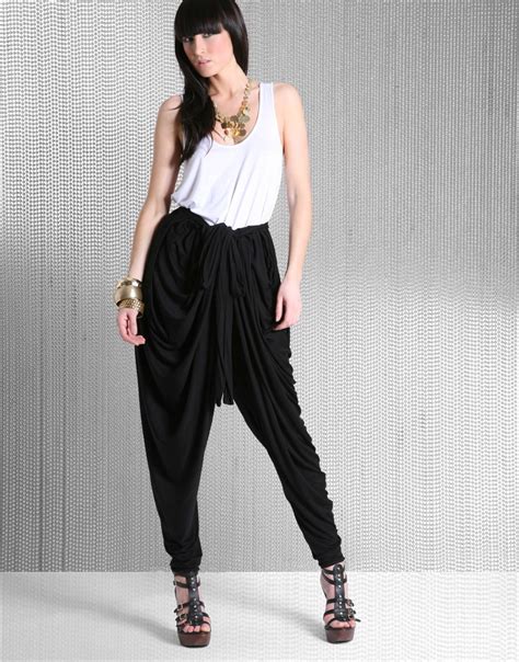 Black | lady women satin harem pant yoga pleated waist belly dance tribal. A Step To The World Of FASHION..: WHEN HAREM PANTS ...