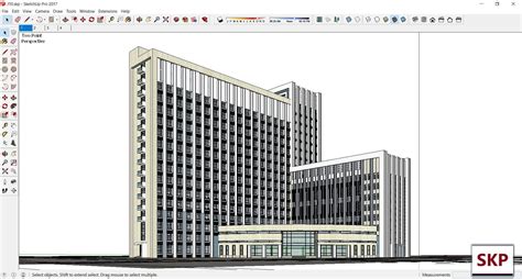 3d Model Sketchup Office Building J10 Cgtrader