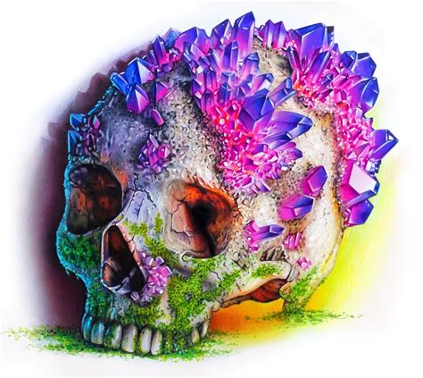 Skull Crystals An Art Print By Morgan Davidson Inprnt