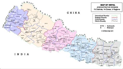 Nepal Map With District Nepal All District Map Southern Asia Asia