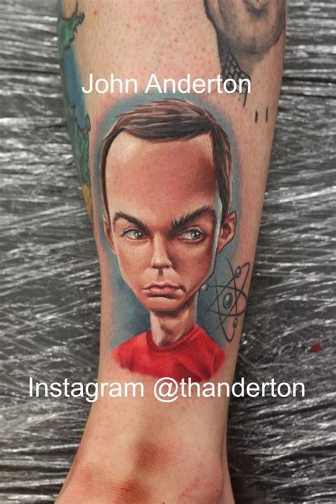 Sheldon Cooper From Big Bang Theory Tattoo Done By John Anderton At Nemesis Tattoo Geek Tattoo