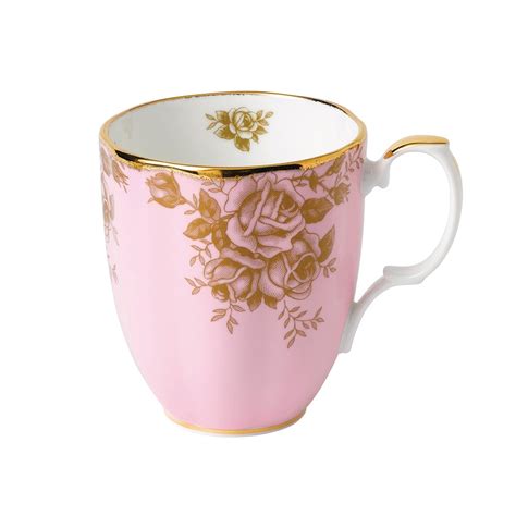 Royal albert country rose polka blue tea cup and saucer new (s). Royal Albert 100 Years Teaware Mug-1960's Golden Roses ...