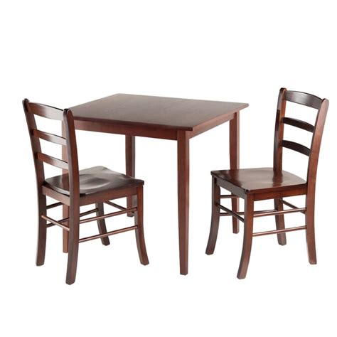 Winsome Wood Groveland Antique Walnut Dining Set With Table In The