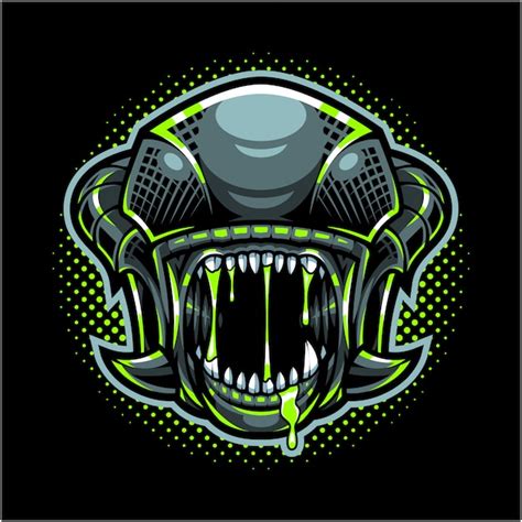 Premium Vector Alien Head Mascot Logo