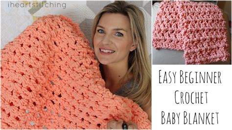 Easy Beginner Crochet Baby Blanket Tutorial Viyoutube