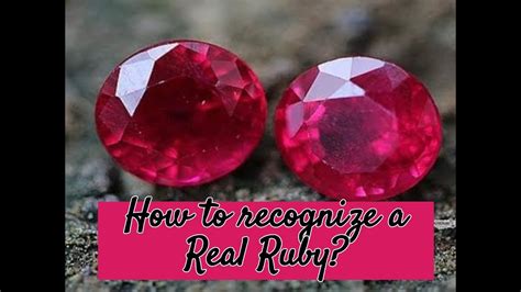 How To Recognize Real Ruby Gem Stone Youtube