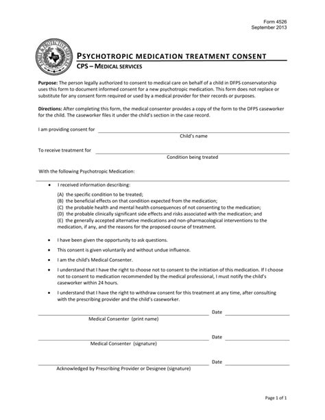 Dfps Medical Consent Form 2023 Printable Consent Form 2022