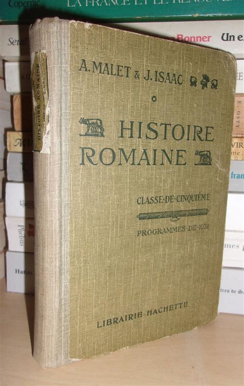 Histoire Romaine Classe De Cinquième By Malet Albert Isaac Jules