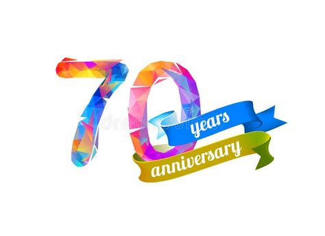 Setenta Do Aniversário Anos De Logotype Dourado Da Celebração 70th