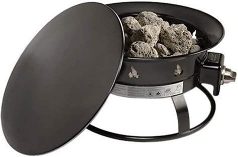 Heininger 5995 58 000 Btu Portable Propane Outdoor Fire Pit With 5996 Black Fire