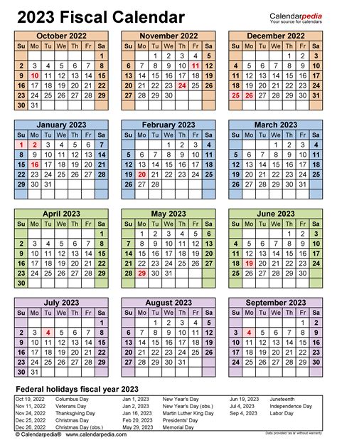 2023 Usa Fiscal Quarter Calendar Free Printable Templates Images And