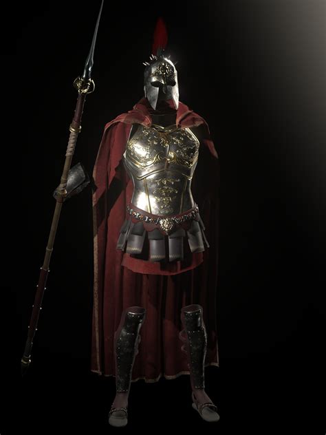 Artstation Spartan Kingly Armor Set Game Assets