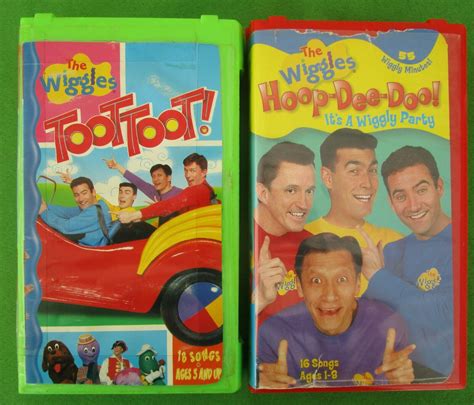 Lot 2 The Wiggles Vhs Tapes Toot Toot Hoop Dee Doo Each W16 Songs