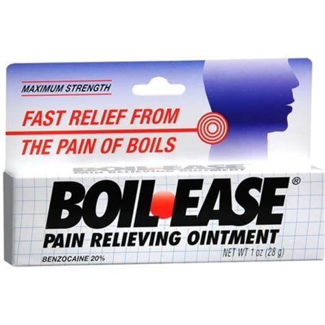 Boil Ease Maximum Strength Pain Relieving Ointment 1 Oz