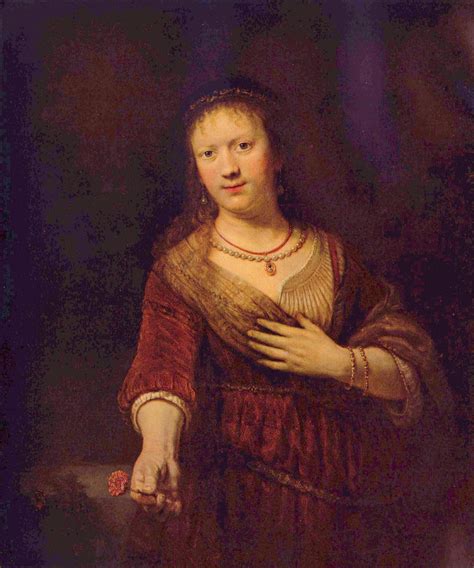 Rembrandt Retrato De Saskia Con Flor